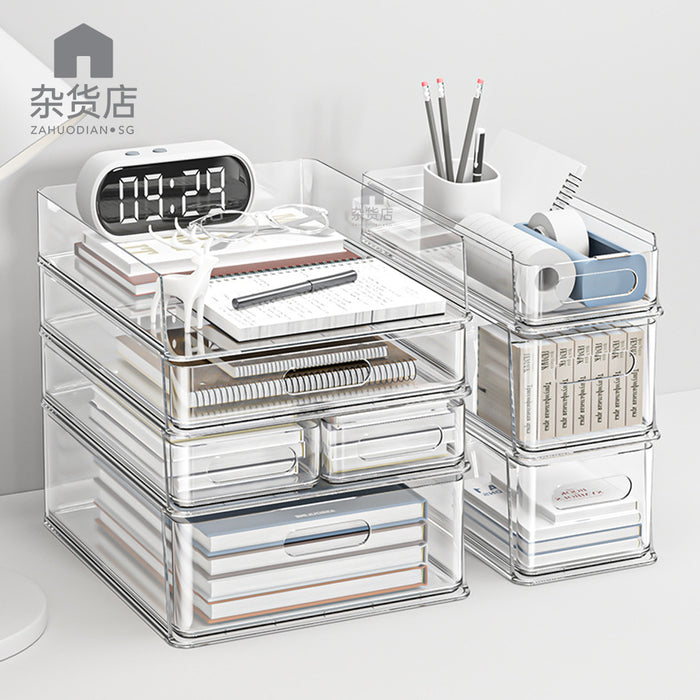 Clear Desk Stackable Sliding Drawer