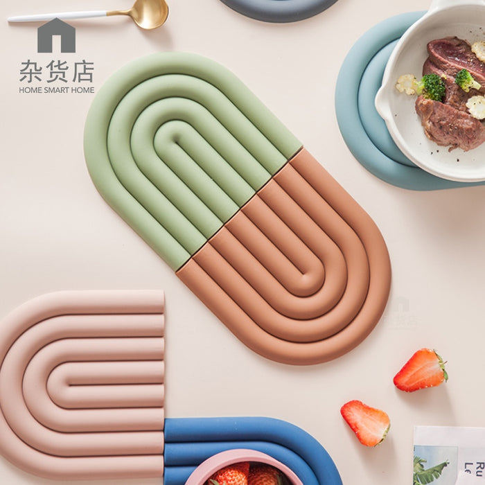 Soft Silicone Rainbow Insulation Pad / Coaster