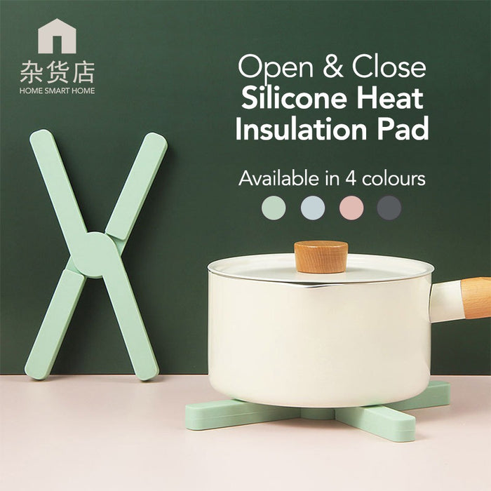 Extra Thick & Collapsible Silicone Heat Insulation Pad / Mat for Hot Pots, Pans & Crockery