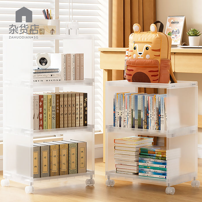 Easy-install Translucent Multipurpose Book Stand with Wheels