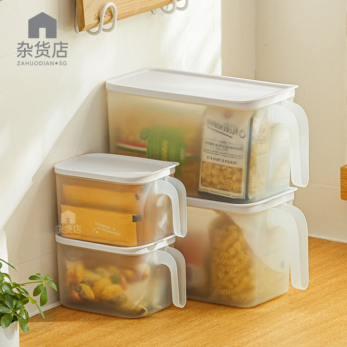 Kitchen Cabinet Storage Box with Lid & Handle