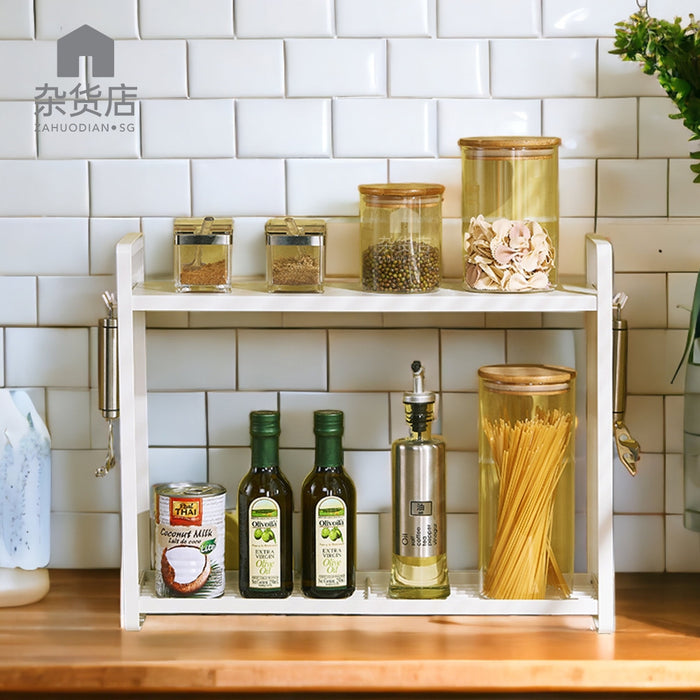 Dual Layer Countertop Condiments Rack