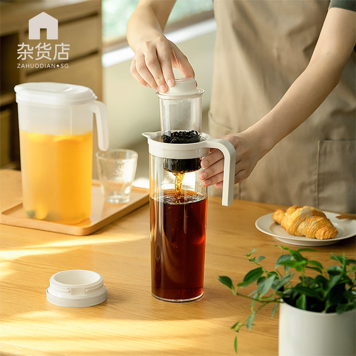 Clear Water Pitcher with Tea Leaves Infuser 1.2L