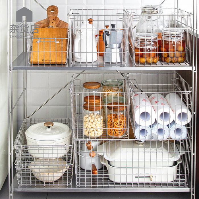Shimoyama 304 Stainless Steel Stackable Storage Basket