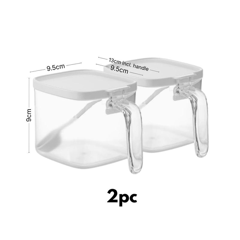 Flip Cover Seasoning Containers with Measuring Scoop