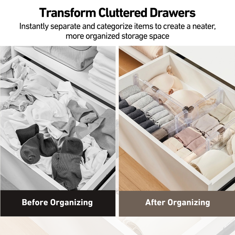 Adjustable & Extendable Drawer Dividers All-In-One