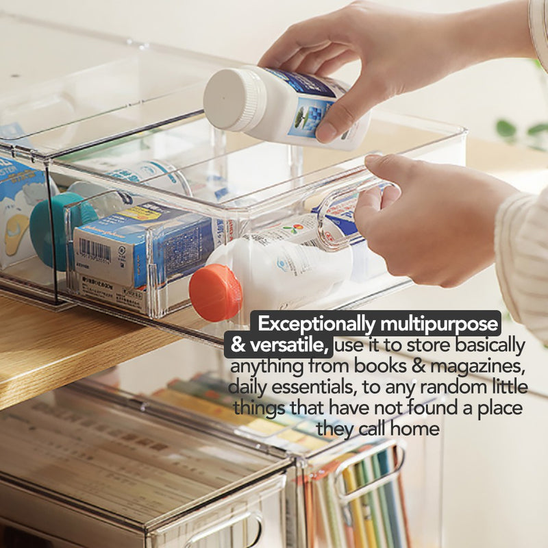 Clear Multipurpose Drawer Storage Organiser