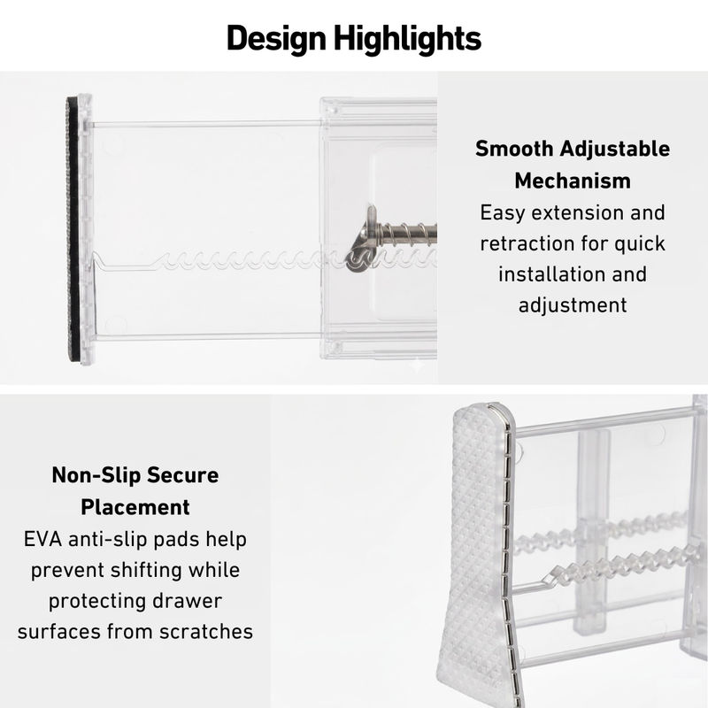 Adjustable & Extendable Drawer Dividers All-In-One