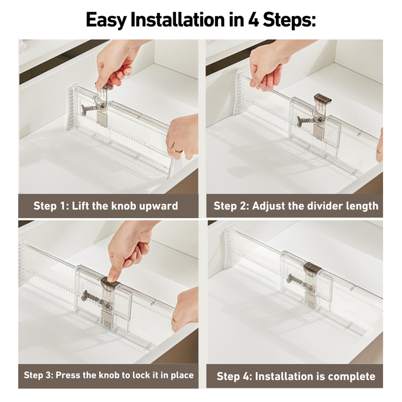 Adjustable & Extendable Drawer Dividers All-In-One