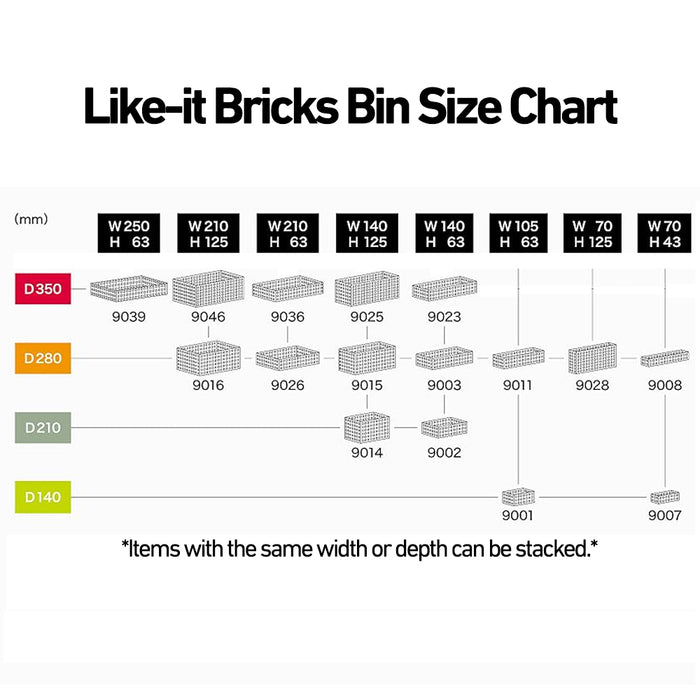 Like-it Japan Multipurpose Modular Stackable Bricks Organiser
