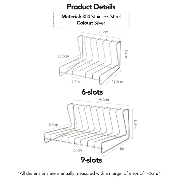 Shimoyama Stainless Steel Plate Stand (Up to 24cm Plates)