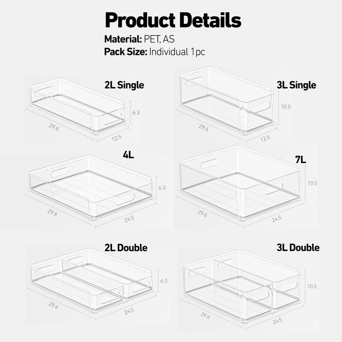 Clear Desk Stackable Sliding Drawer