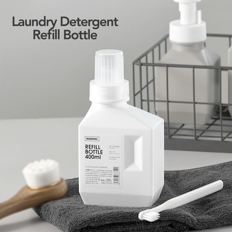 Monochrome Reusable Refill Bottles for Laundry Detergent / Fabric Conditioner
