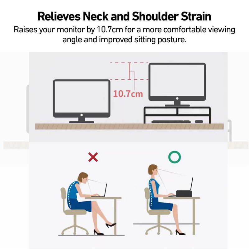 Desktop Monitor & Laptop Stand with Drawers