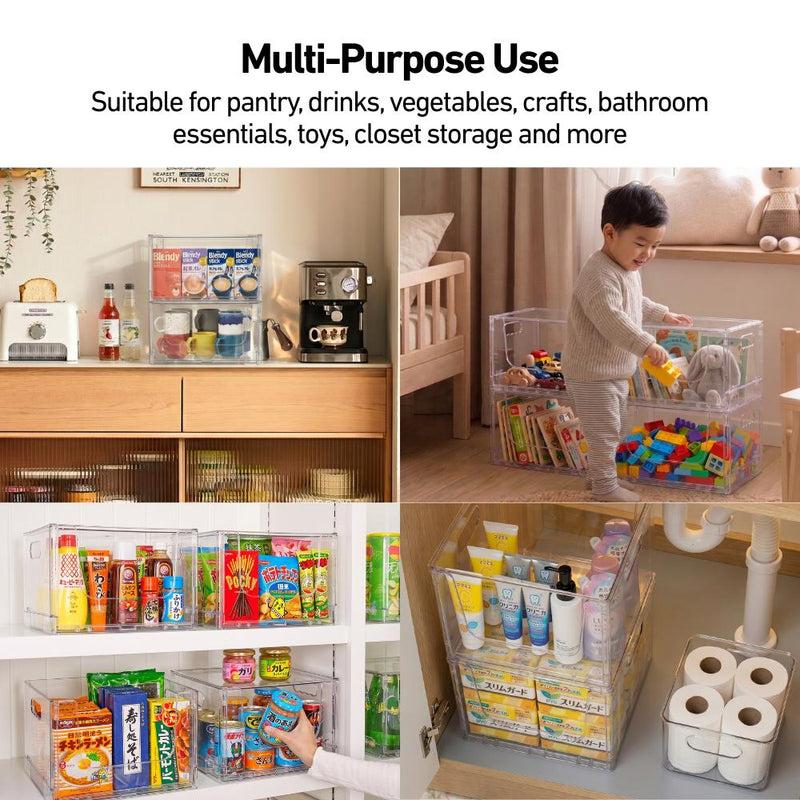 Gentle Spaces ClearStack Front Access Bin 2pc