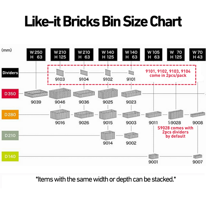 Like-it Japan Multipurpose Modular Stackable Bricks Organiser