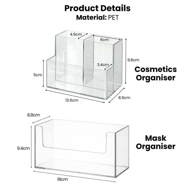 Cosmetics & Stationeries Tabletop & Mirror Cabinet Organiser