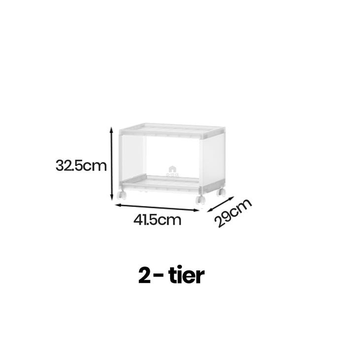 Easy-install Translucent Multipurpose Book Stand with Wheels