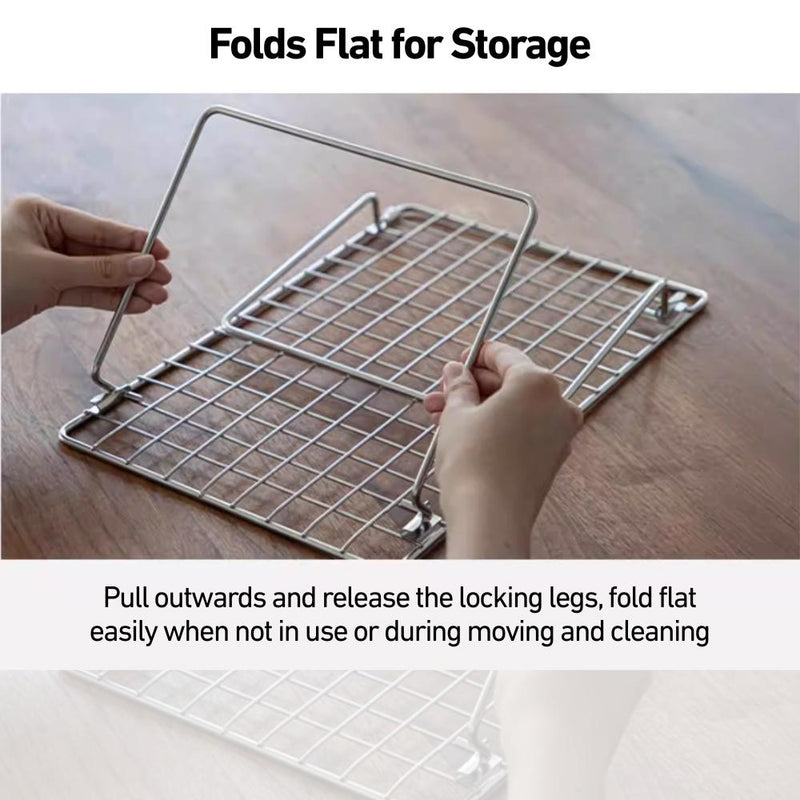 Foldable 304 Stainless Steel Under-Sink Storage Rack