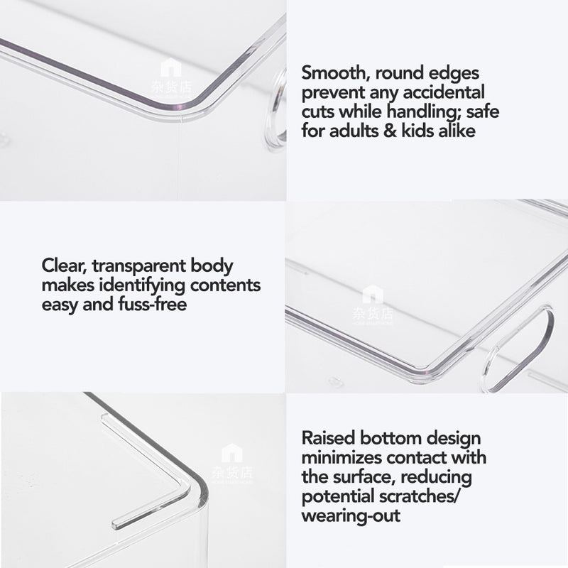 Clear Storage Organiser with Optional Lid