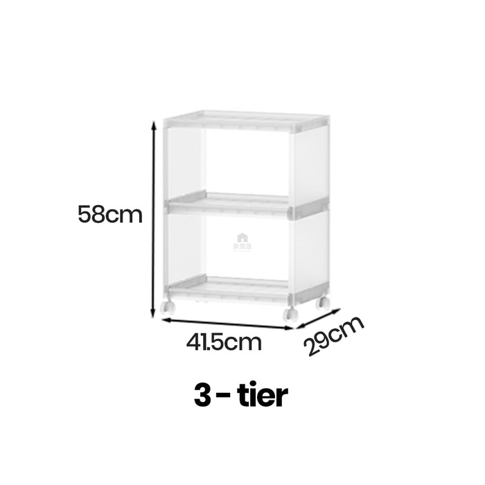 Easy-install Translucent Multipurpose Book Stand with Wheels