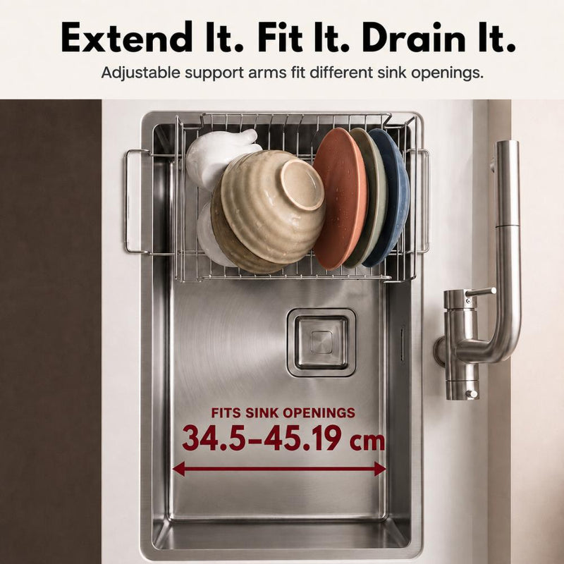 304 Stainless Steel Over-the-Sink Extendable Drying Rack