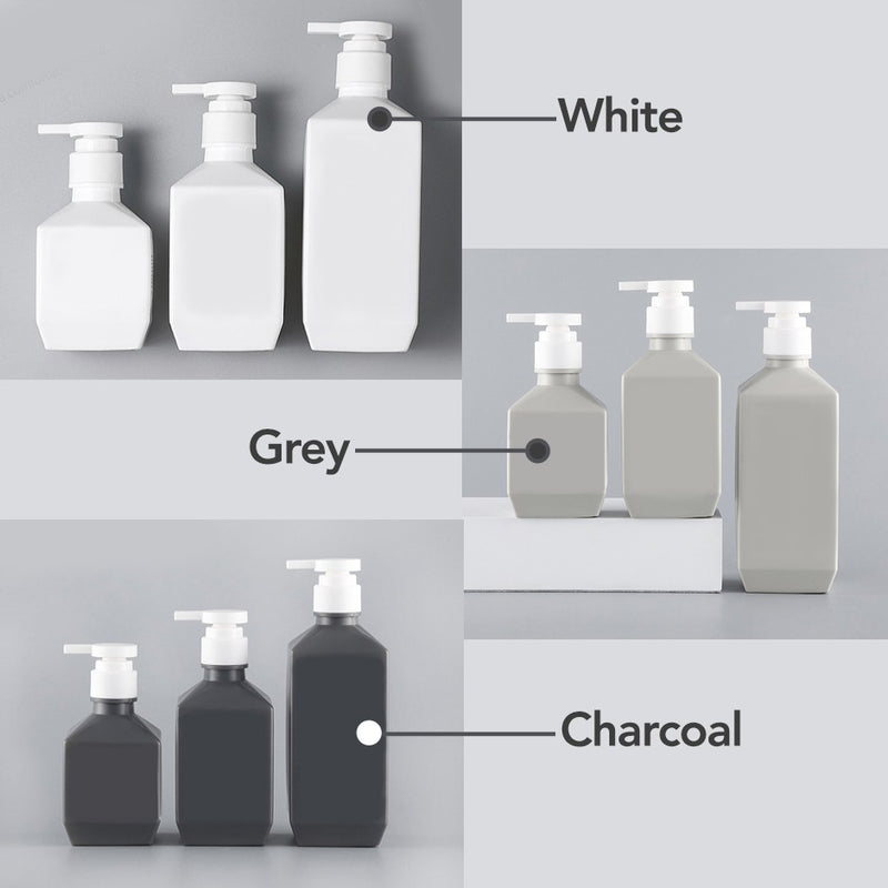 Monochrome Reusable Refill Bottles for Shampoo / Conditioner / Body Wash / Handwash
