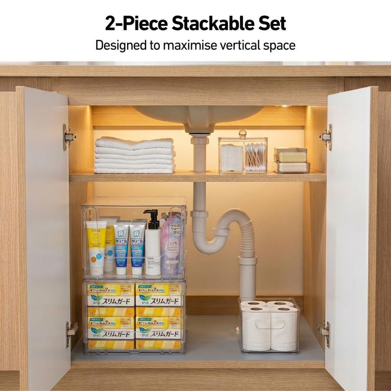 Gentle Spaces ClearStack Front Access Bin 2pc