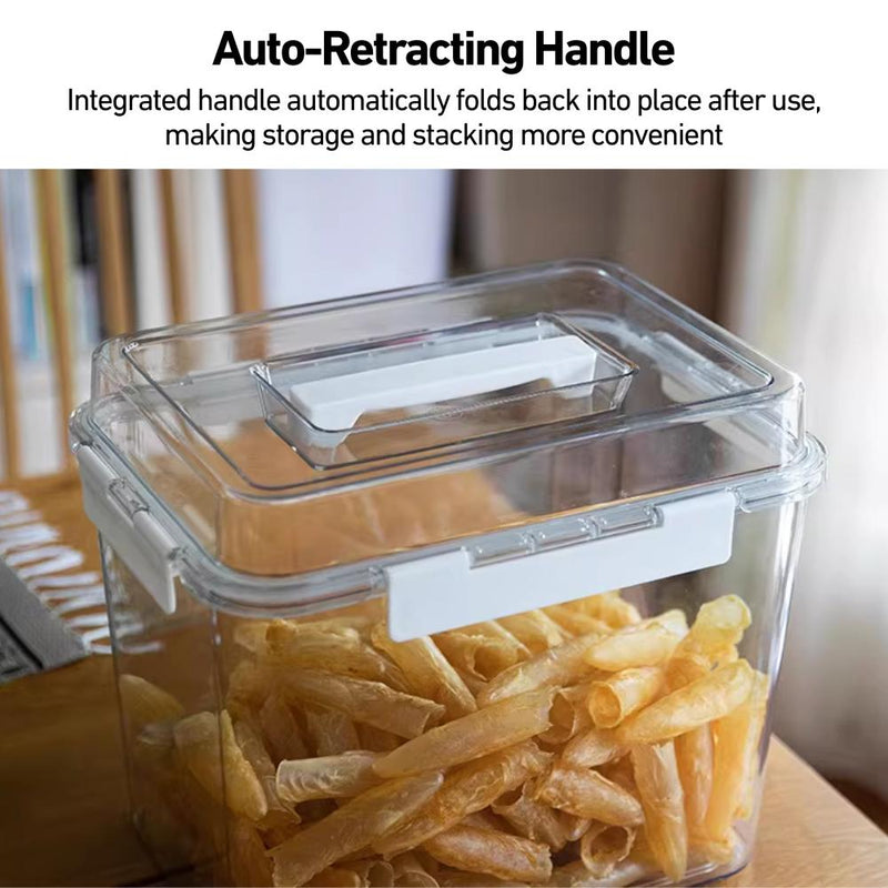 Extra Large Food-Safe Clear Airtight Multipurpose Storage Box with Handle