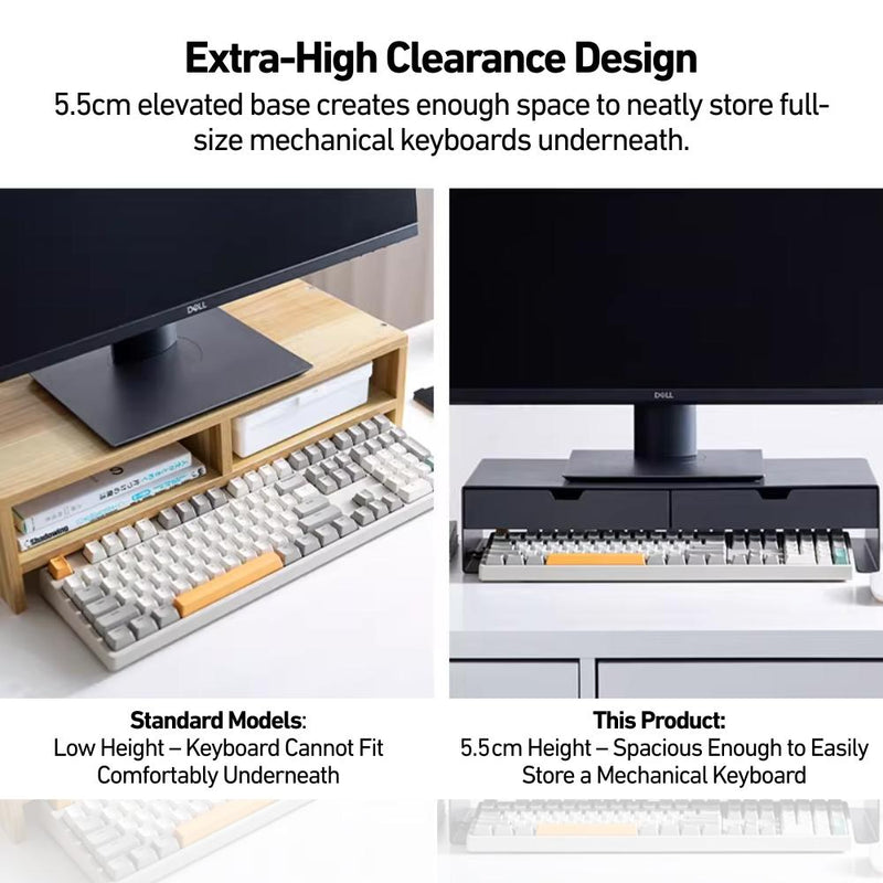 Desktop Monitor & Laptop Stand with Drawers