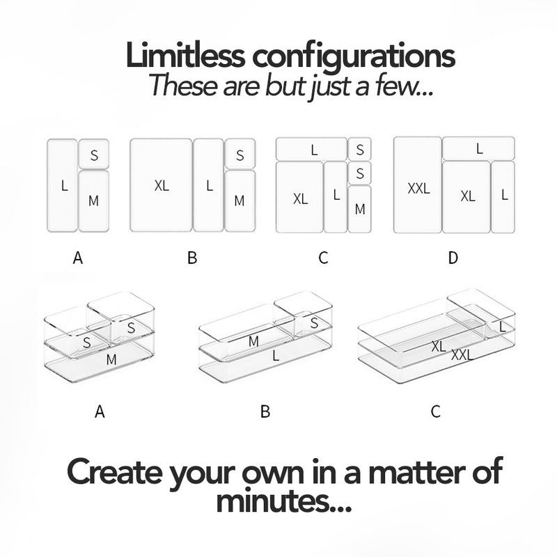 Modular Compartments for Drawer and Tabletops