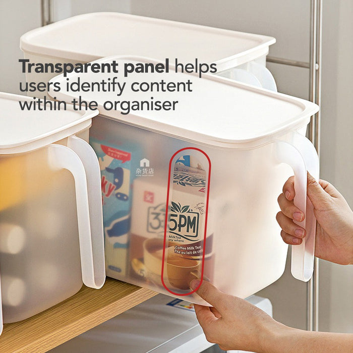 Kitchen Cabinet Storage Box with Lid & Handle