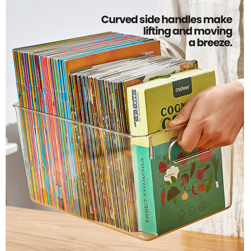 Clear Storage Organising Bin for Books & Miscellaneous Items 28.5cm depth