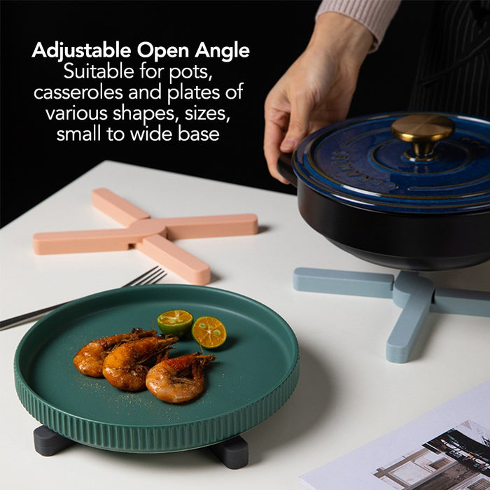 Extra Thick & Collapsible Silicone Heat Insulation Pad / Mat for Hot Pots, Pans & Crockery