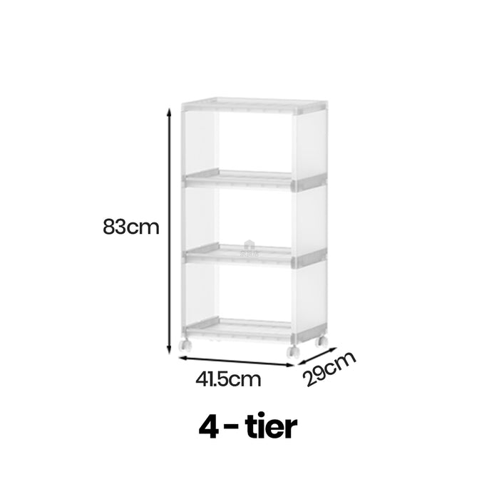 Easy-install Translucent Multipurpose Book Stand with Wheels