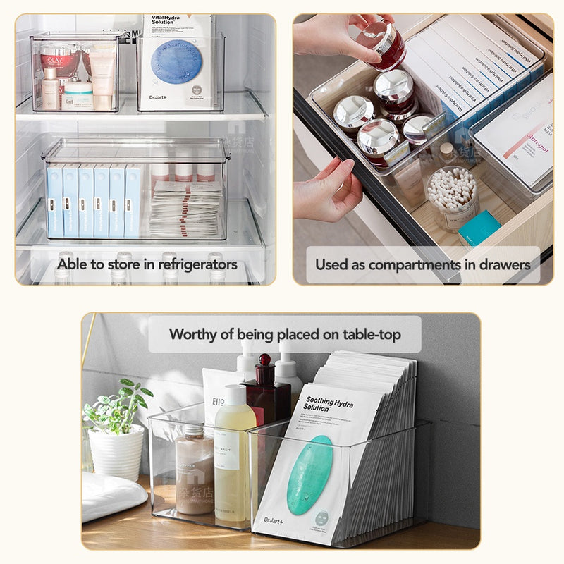 Clear Storage Organiser with Optional Lid