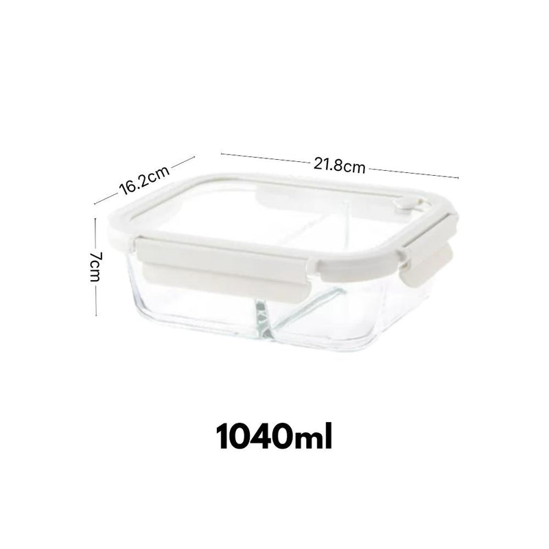 Airtight High Borosilicate Glass Microwaveable Food Container & Lunch Box