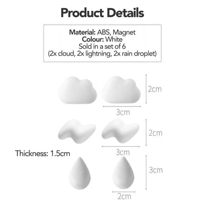 (Set of 6) Mini Fridge Magnets