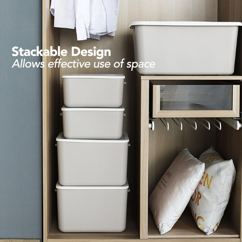 Japanese Minimalist Stackable Storage Boxes in Assorted Sizes