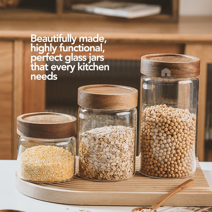 Screw Lid Airtight High Borosilicate Glass Jar