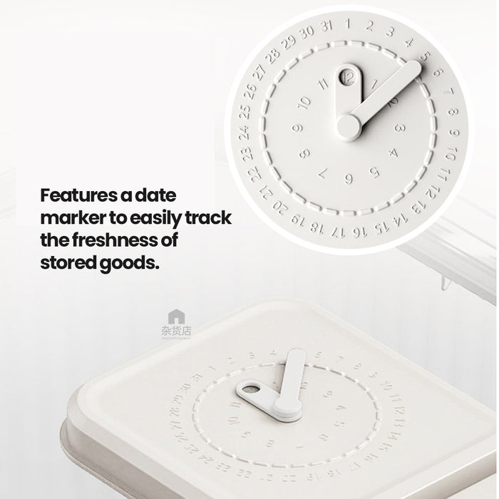 Airtight Rice Bucket with Date Markers