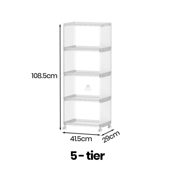 Easy-install Translucent Multipurpose Book Stand with Wheels