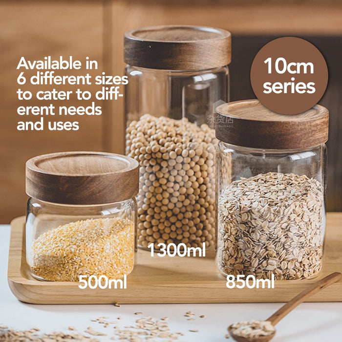 Screw Lid Airtight High Borosilicate Glass Jar