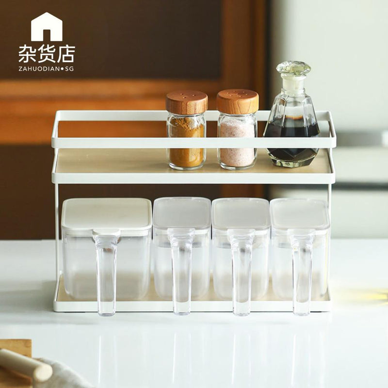 Dual-tier Kitchen Condiments & Spices Organiser