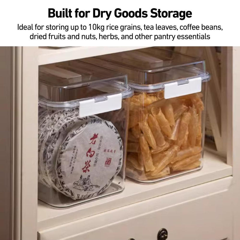 Extra Large Food-Safe Clear Airtight Multipurpose Storage Box with Handle