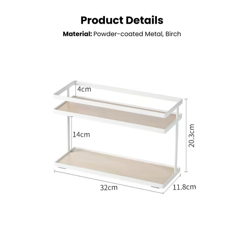 Dual-tier Kitchen Condiments & Spices Organiser