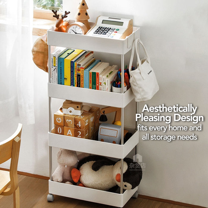 Multipurpose Bathroom & Kitchen Rack with Wheels