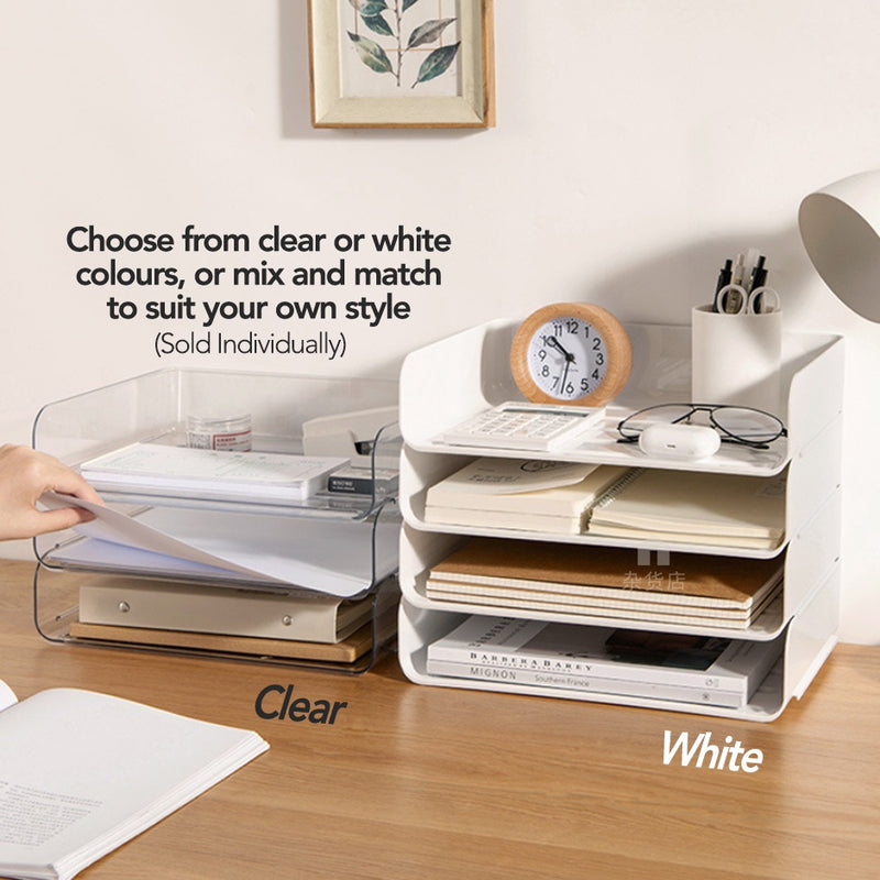 Stackable Document Magazine Stationeries Tray Organiser Stand