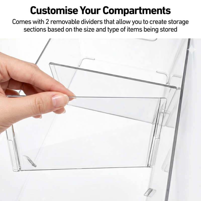 Multipurpose Clear Organisers with Dividers