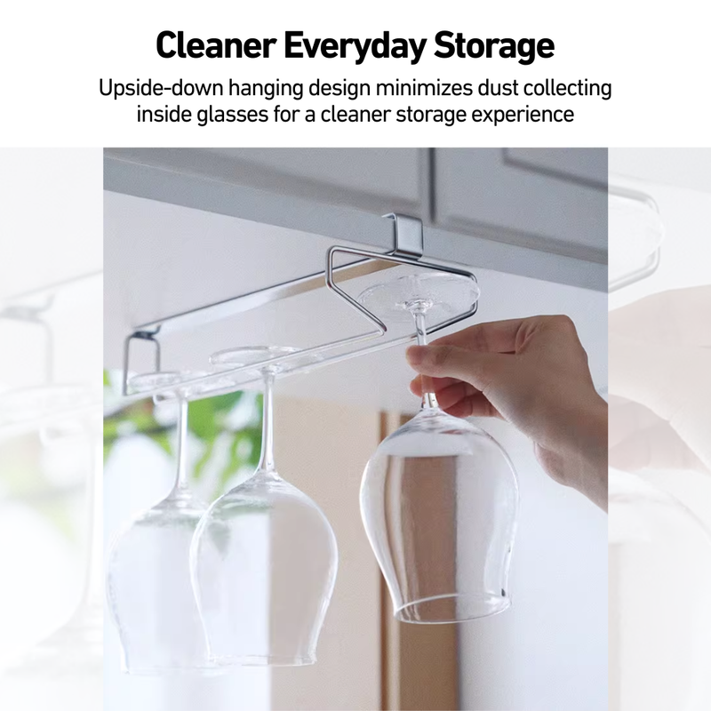 Under Cabinet Wine Glass Holder Organiser